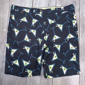 Loudmouth Golf Short Mens 42 Martini Glass Performance Bermuda Stretch